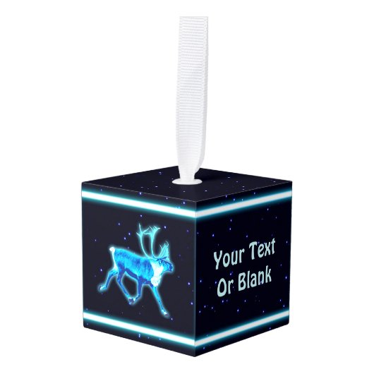 Blauw Caribisch gebied (rendier) Decoratie (Voorkant hoekig)