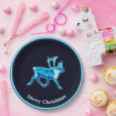 Blauw Caribisch gebied (rendier) Papieren Bordje (Feest)