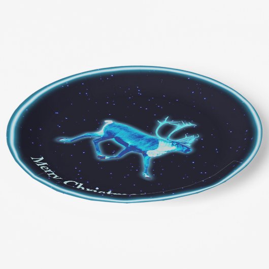 Blauw Caribisch gebied (rendier) Papieren Bordje (Gekanteld)