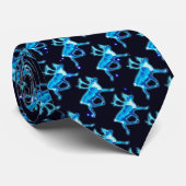 Blauw Caribisch gebied (rendier) Stropdas (Opgerold)