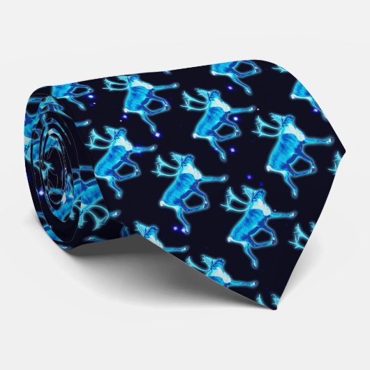 Blauw Caribisch gebied (rendier) Stropdas (Opgerold)