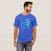 Blauw Caribisch gebied (rendier) T-shirt (Voorkant volledig)