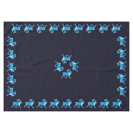 Blauw Caribisch gebied (rendier) Tafelkleed (Voorkant (Horizontaal))