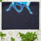 Blauw Caribisch gebied (rendier) Theedoek (Gevouwen)