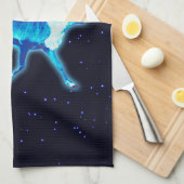 Blauw Caribisch gebied (rendier) Theedoek (Quarter Fold)