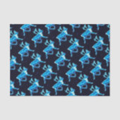 Blauw Caribisch gebied (rendier) Tissuepapier (Voorkant)