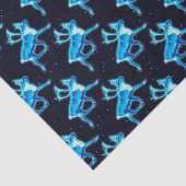 Blauw Caribisch gebied (rendier) Tissuepapier (Detail)