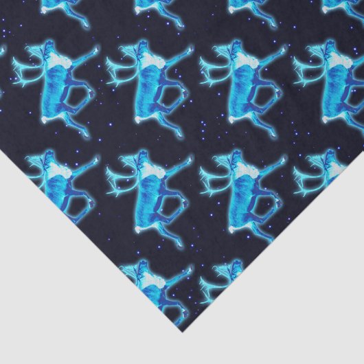 Blauw Caribisch gebied (rendier) Tissuepapier (Detail)