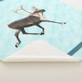 Blauw Caribisch gebied (rendieren) op sneeuw Sherpa Deken (3/4)