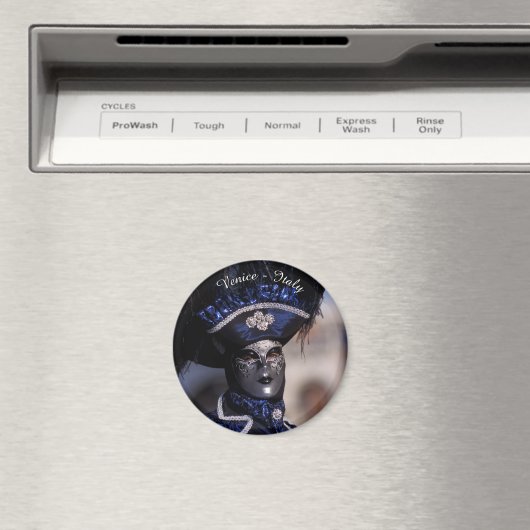 Blauw carnaval kostuum - Venetië, Italië Magneet (Insitu (Vaatwasser))