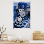 Blauw Carnaval Kostuum, Venetië Poster (Keuken)