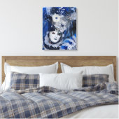 Blauw Carnavalskostuum, Venetië Canvas Afdruk (Insitu (Slaapkamer))