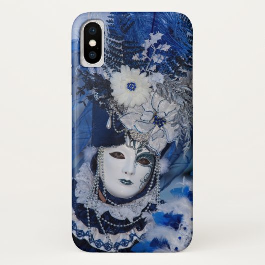 Blauw Carnavalskostuum, Venetië Case-Mate iPhone Case (Achterkant)