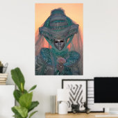 Blauw Carnavalskostuum, Venetië Poster (Thuiskantoor)