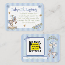 Blauw Carrousel Paard Cadeau Registratie