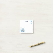 Blauw Cartoon Schildpad Gepersonaliseerd Post-it® Notes (Op bureau)