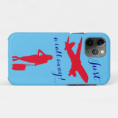 Blauw Case-Mate iPhone Case (Achterkant (horizontaal))