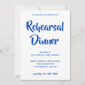blauw Casual schrift | Uitnodiging voor een repeti (Voorkant)