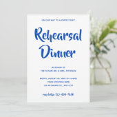 blauw Casual schrift | Uitnodiging voor een repeti (Staand voorkant)