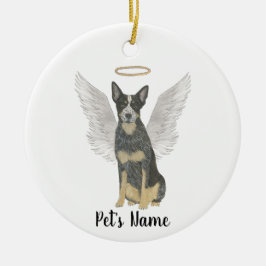Blauw Cattledog Heeler Sympathie Herdenking Keramisch Ornament