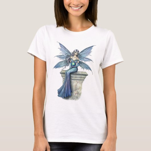 Blauw Celeste Gotische Fee T-shirt (Voorkant)
