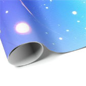 Blauw Celestiaal Wonderen Verjaardagscadeau Inpakp Cadeaupapier (Rol Hoek)