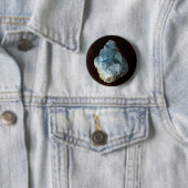Blauw Celestite Crystal Ronde Button 5,7 Cm (In situ)