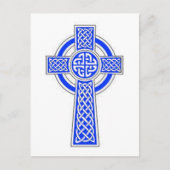 Blauw celkruis briefkaart (Voorkant)