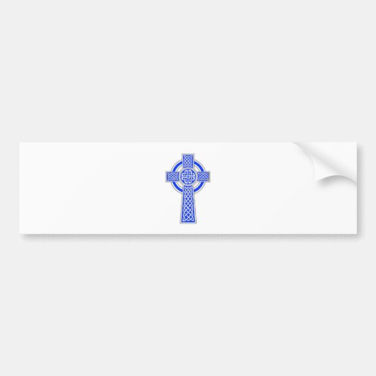 Blauw celkruis bumpersticker (Voorkant)