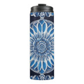 Blauw Ceramisch Gedrukt Thermosbeker (Voorkant)