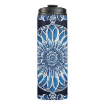 Blauw Ceramisch Gedrukt