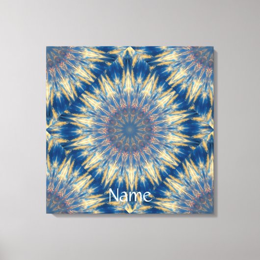 Blauw Chakra Kaleidoscoop Thunder_Cove Canvas Afdruk (Voorkant)