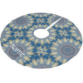 Blauw Chakra Kaleidoscoop Thunder_Cove Kerstboom Rok (Gekanteld)