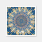 Blauw Chakra Kaleidoscoop Thunder_Cove  Servet (Voorkant)