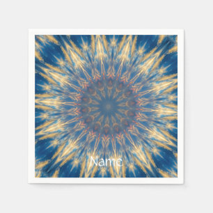 Blauw Chakra Kaleidoscoop Thunder_Cove  Servet