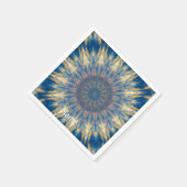 Blauw Chakra Kaleidoscoop Thunder_Cove  Servet (Hoek)