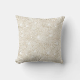 Blauw Champagne Crème Zand Glitter Verjaardag Kussen