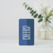 Blauw Cheers Informatiekaartje (Staand voorkant)