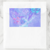 Blauw - Cherub die Butterflies achtervolgt Rechthoekige Sticker (Tas)