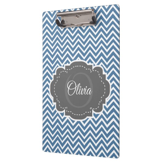Blauw Chevron Aangepast klembord (Links)