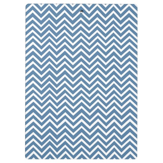 Blauw Chevron Aangepast klembord (Achterkant)