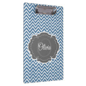 Blauw Chevron Aangepast klembord (Rechts)