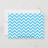 Blauw Chevron Liefde Op Het Eerste Gezicht-3x5 Geb Aankondiging (Achterkant)
