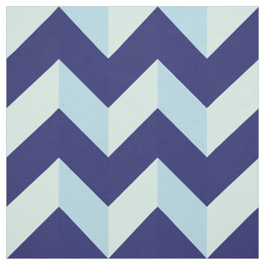 Blauw Chevron Motief Stof (Swatch)