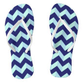 Blauw Chevron Motief Teenslippers (Voetbed)