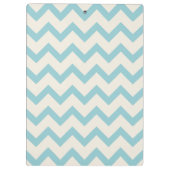 Blauw Chevron Red Apple-leerlingenklembord Klembord (Achterkant)