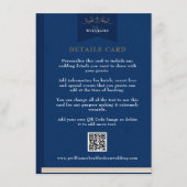  Blauw Chic Chapter Page Wedding Kaart Invoegen (Voorkant)