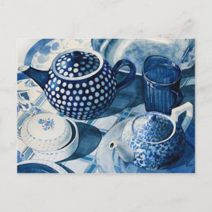 Blauw China-schildpadBriefkaart Briefkaart