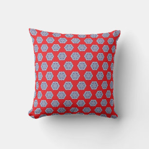 Blauw China Stijl met wezens Kussen
