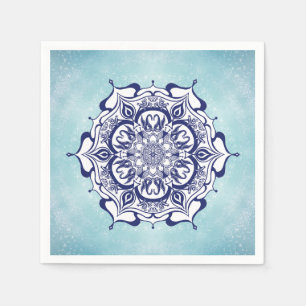 Blauw China Stijl met wezens Servet